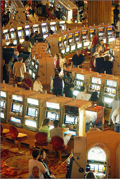 The Mohegan Sun resort and casino is located in Uncasville, Conn., on the Mohegan Indian Reservation. Although efforts to ban off-reservation gaming died in Congress, the Interior Department is considering regulations that could restrict development of new Indian casinos on off-reservation sites.